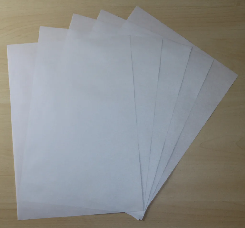 100 Blatt Transparentpapier Zanders Spectral DIN lang (99 x 210mm) 100g/m² Farbe Silber transparent (FPA-113)